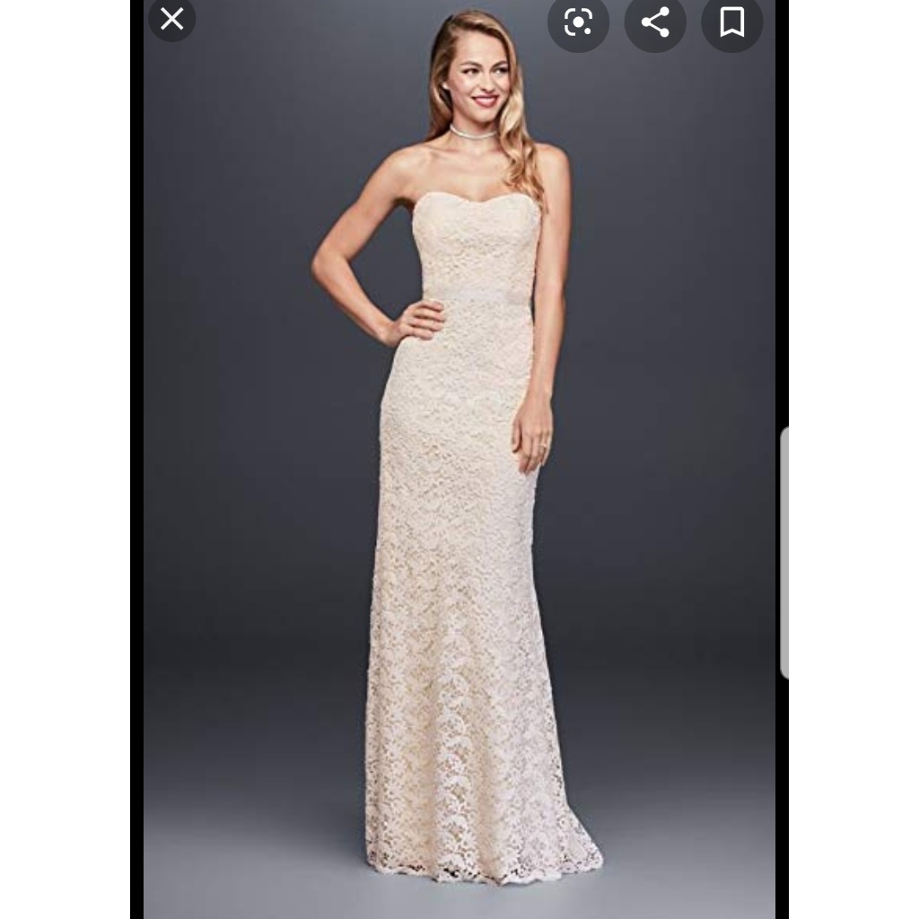 Gorgeous Ivory Lace Wedding Dress, Size 8